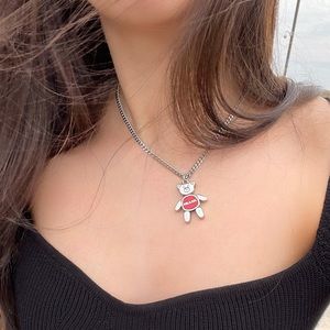 Prada bear necklace
